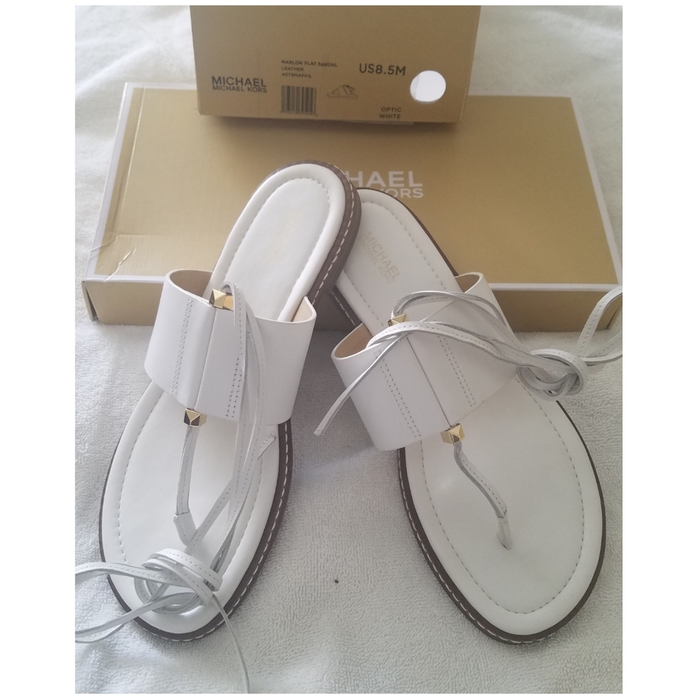 Michael Kors Marlon Flat sandal Optic white